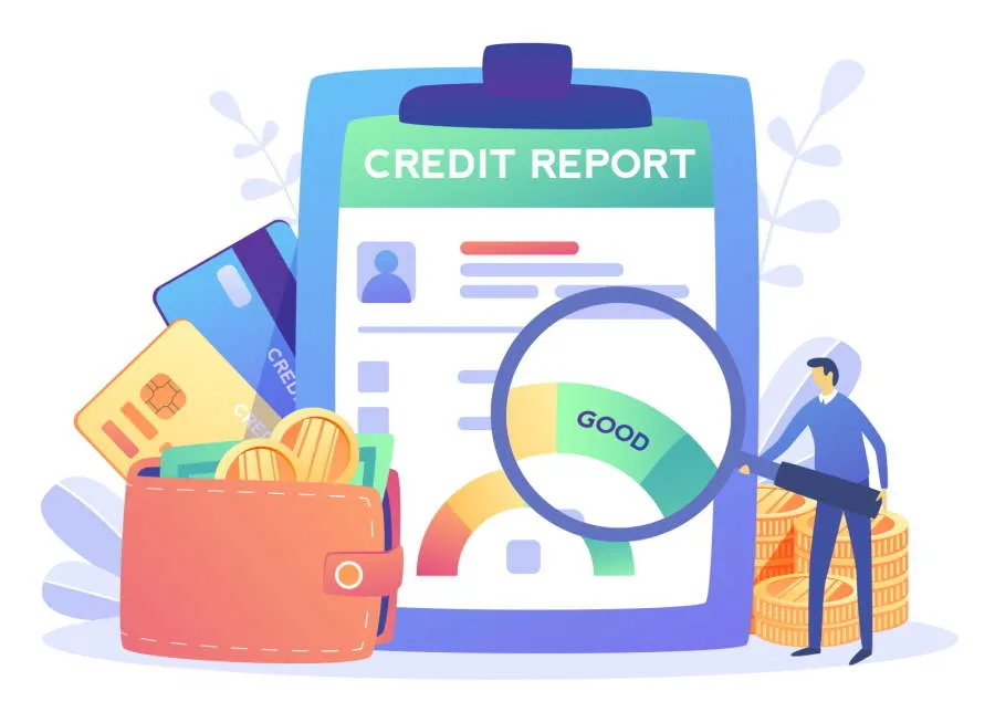 Credit report cartoon image