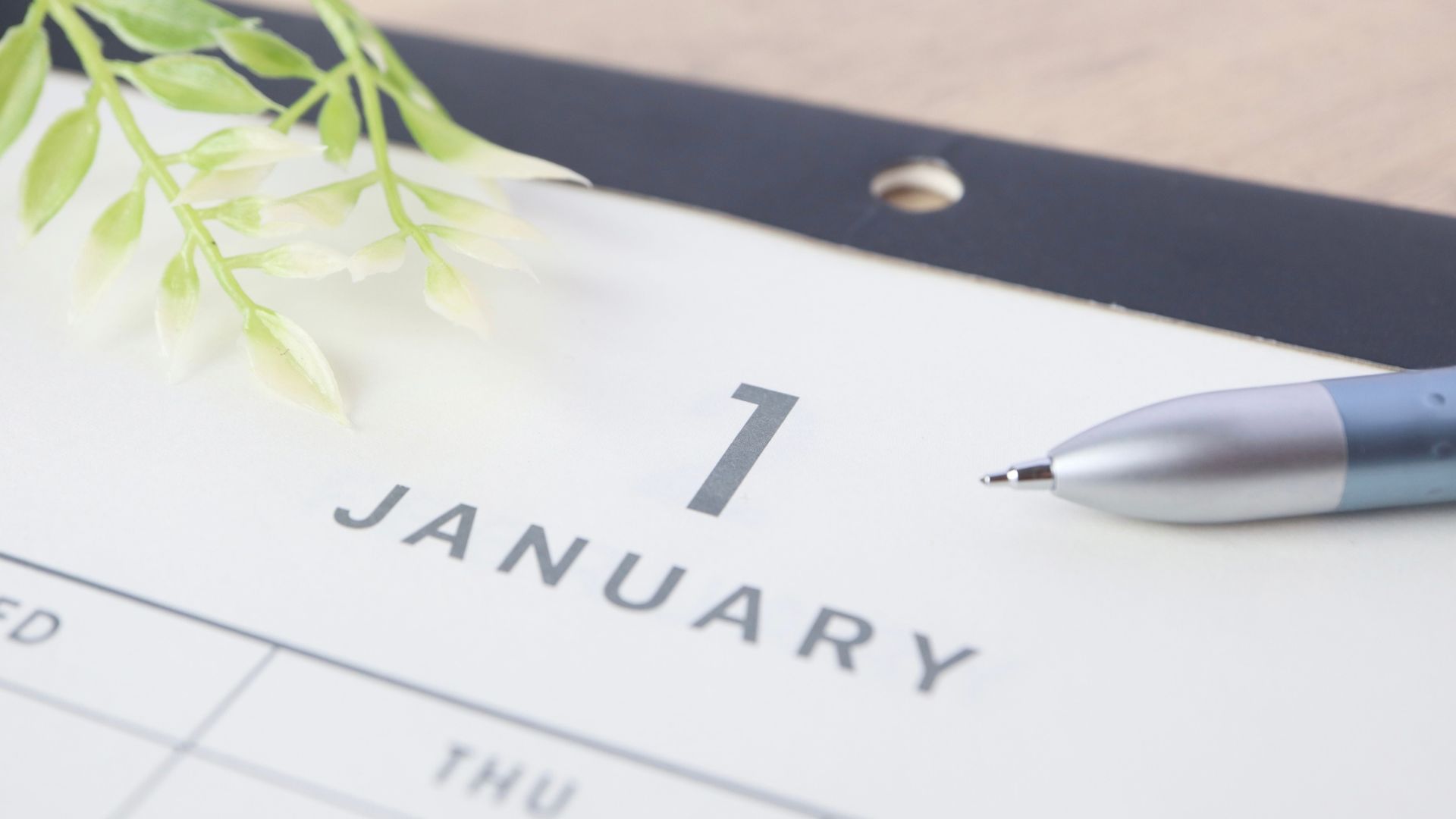 1st january on a calendar