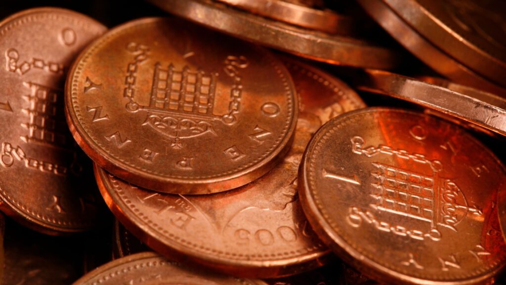 photo of lots of 1p coins